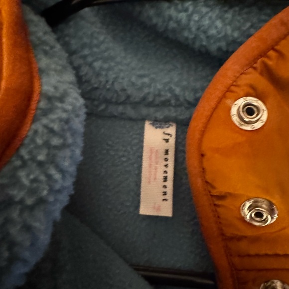 Free people Blue and Orange Fleece Pullover - Picture 2 of 3